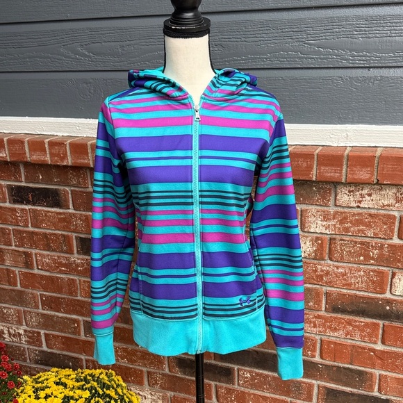 Under Armour Storm Women's Size Small Blue and Purple Striped Zip-Up Jacket - Picture 1 of 8